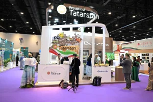 Visitors at the Republic of Tatarstan pavilion at Gulfood 2026