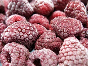 Frozen raspberries
